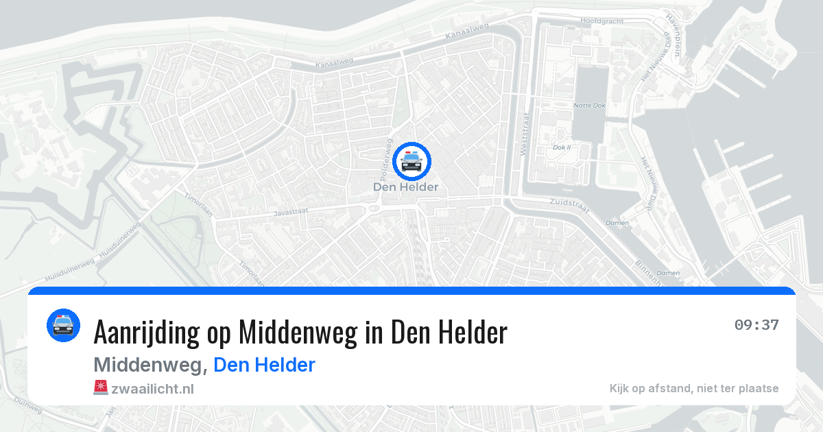 Aanrijding op Middenweg in Den Helder — 3 aug 2026