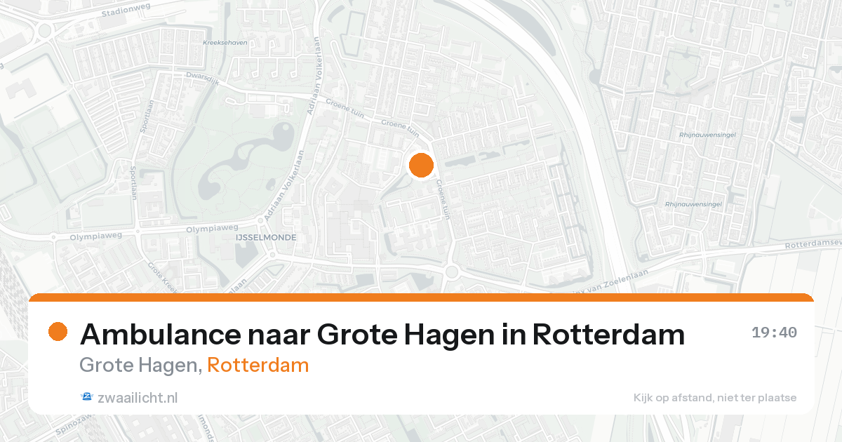 Ambulance naar Grote Hagen in Rotterdam — 30 jun 2026
