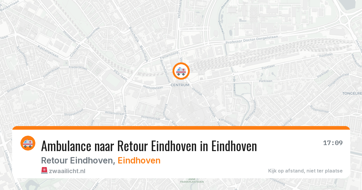 Ambulance naar Retour Eindhoven in Eindhoven — 9 apr 2026