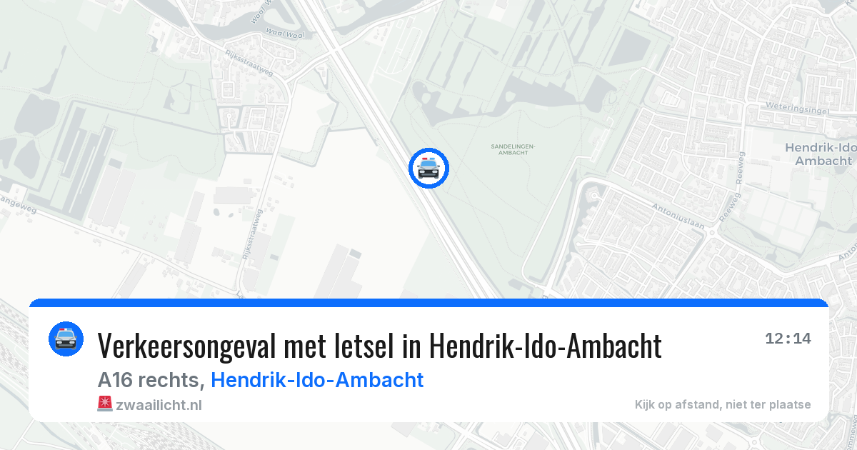 Verkeersongeval met letsel in Hendrik-Ido-Ambacht — 14 aug 2026