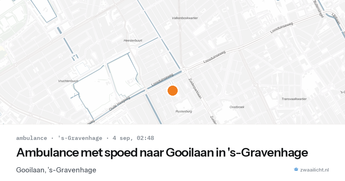 Ambulance met spoed naar Gooilaan in 's-Gravenhage — 4 sep 2026