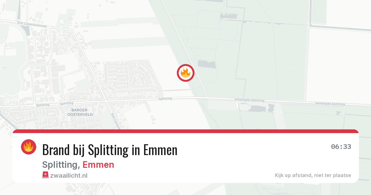 Brand bij Splitting in Emmen — 10 mei 2026