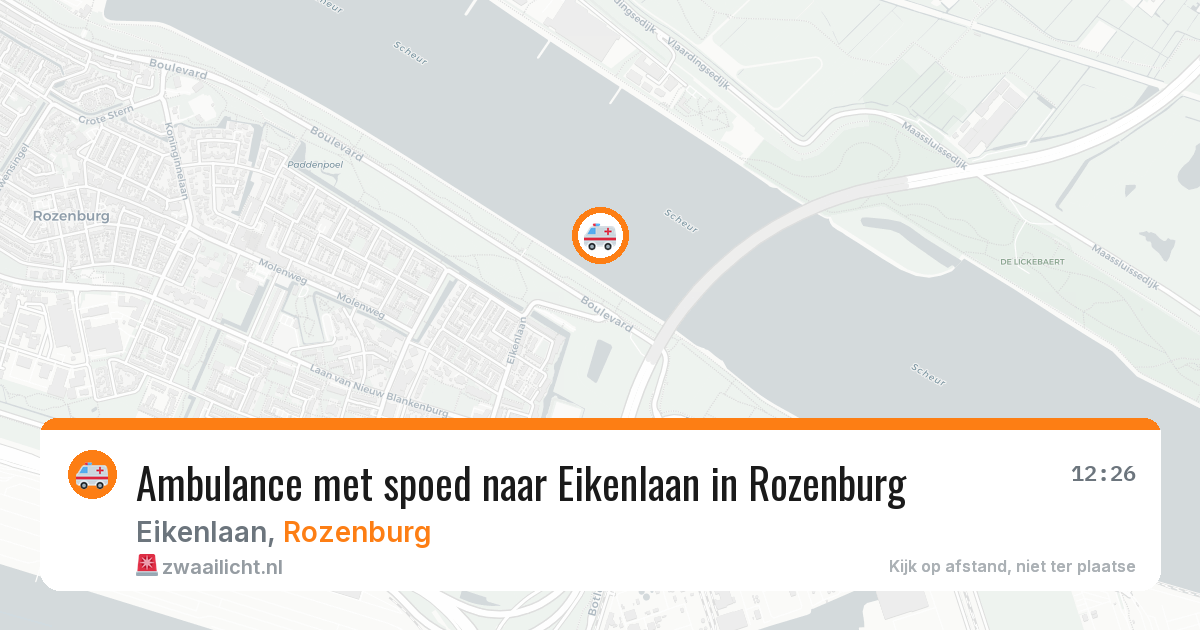 Ambulance met spoed naar Eikenlaan in Rozenburg — 29 jan 2026