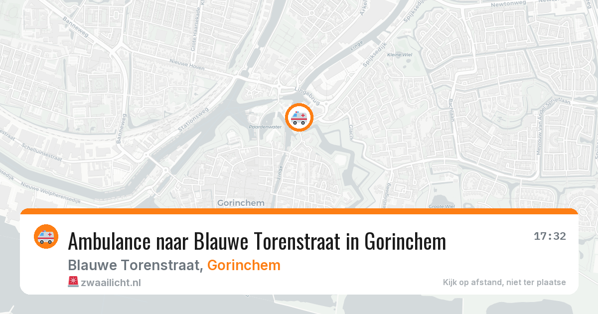 Ambulance naar Blauwe Torenstraat in Gorinchem — 10 aug 2026
