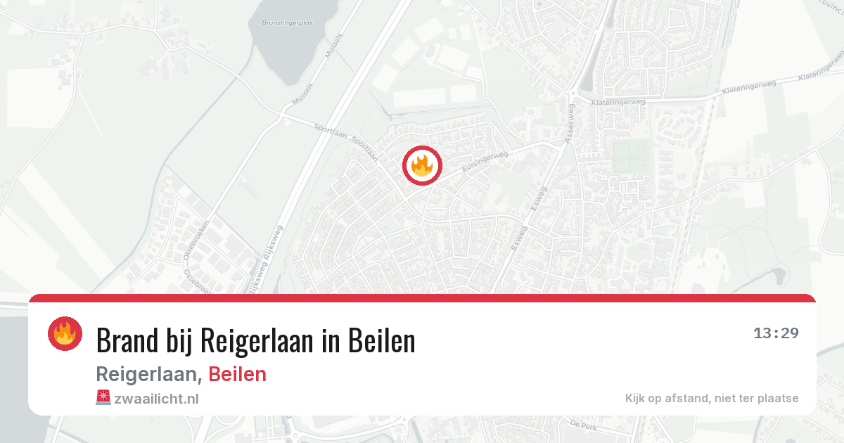 Brand bij Reigerlaan in Beilen — 30 apr 2026