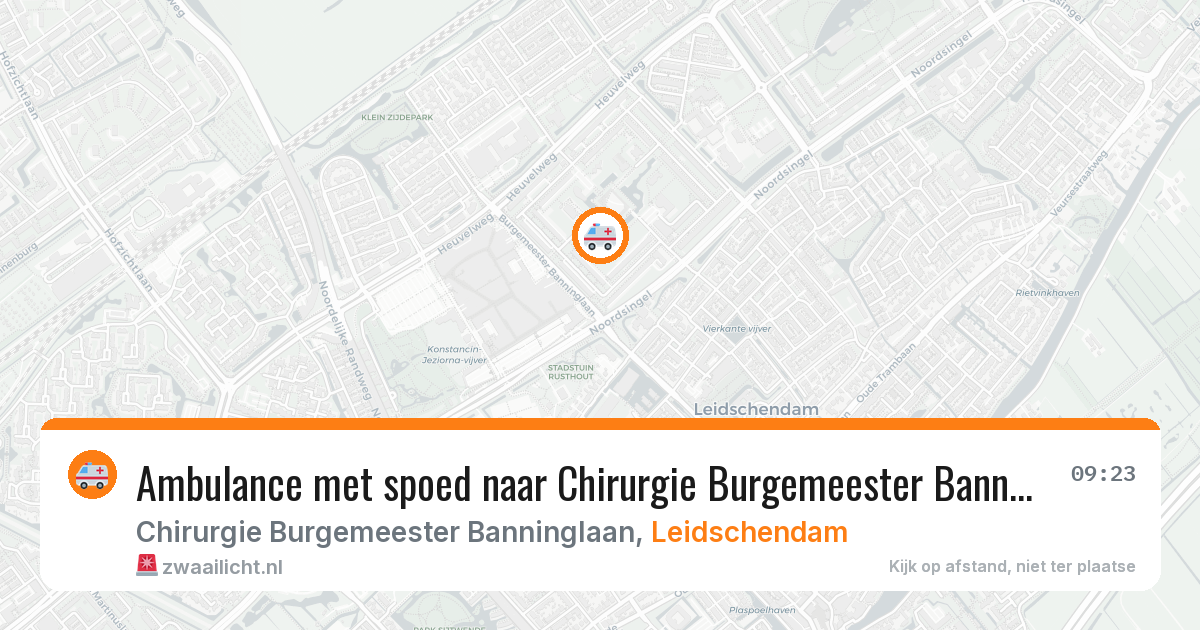 Ambulance met spoed naar Chirurgie Burgemeester Banninglaan in Leidschendam — 9 feb 2026