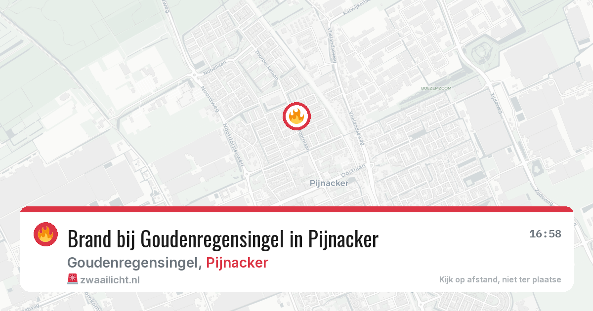 Brand bij Goudenregensingel in Pijnacker — 14 jun 2026