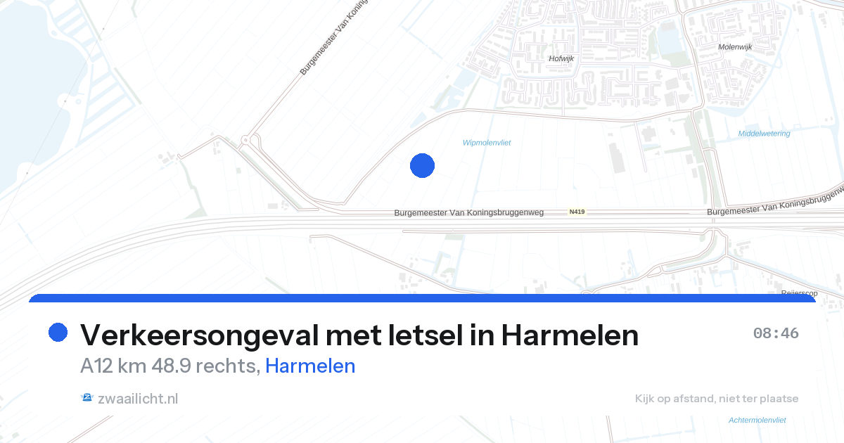 Verkeersongeval met letsel in Harmelen — 26 aug 2026