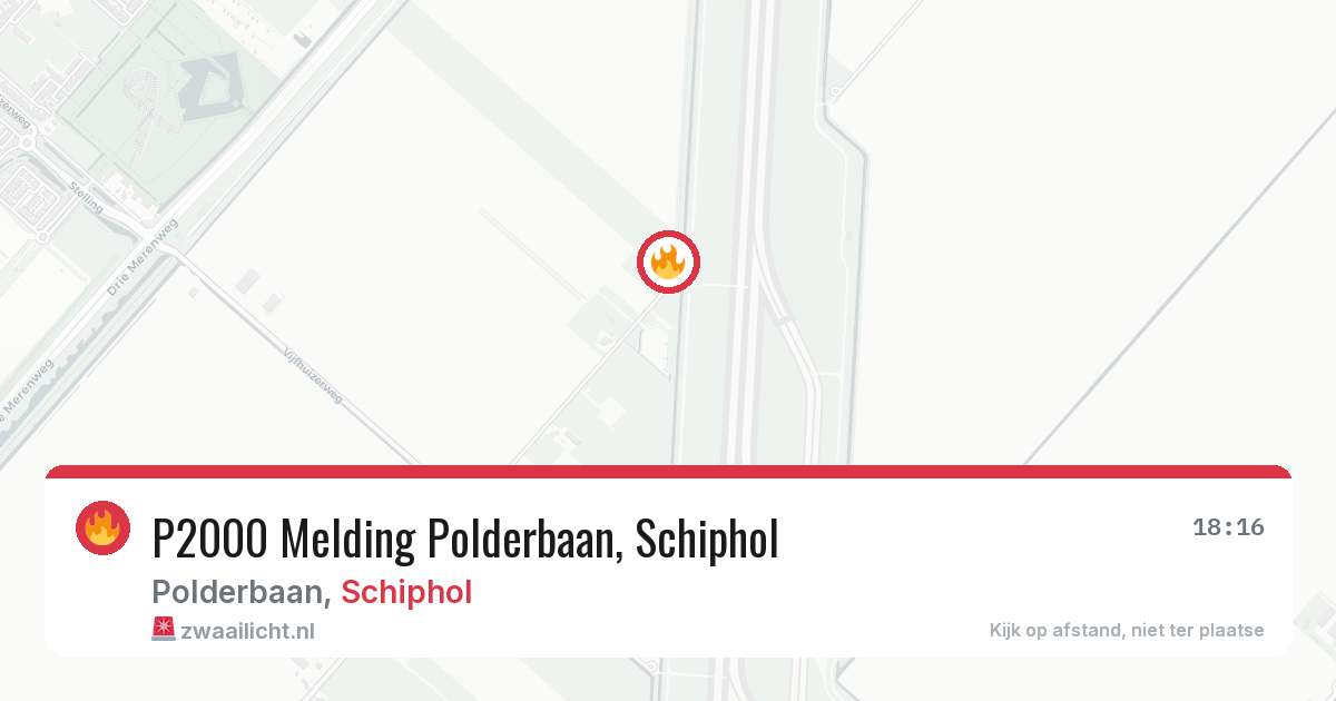 P2000 Melding Polderbaan, Schiphol — 8 feb 2026