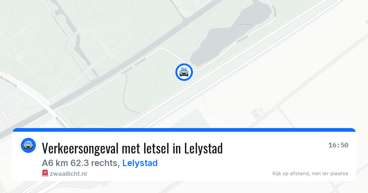 Verkeersongeval met letsel in Lelystad — 13 aug 2026
