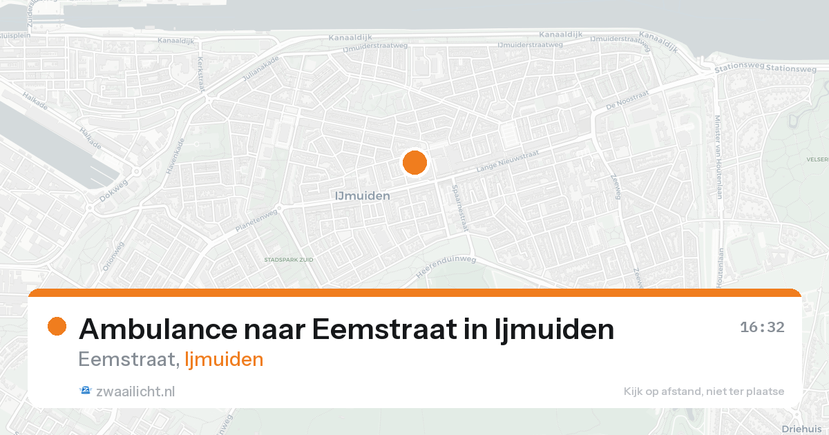 Ambulance naar Eemstraat in Ijmuiden — 25 aug 2026