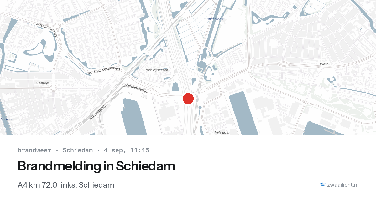 Brandmelding in Schiedam — 4 sep 2026