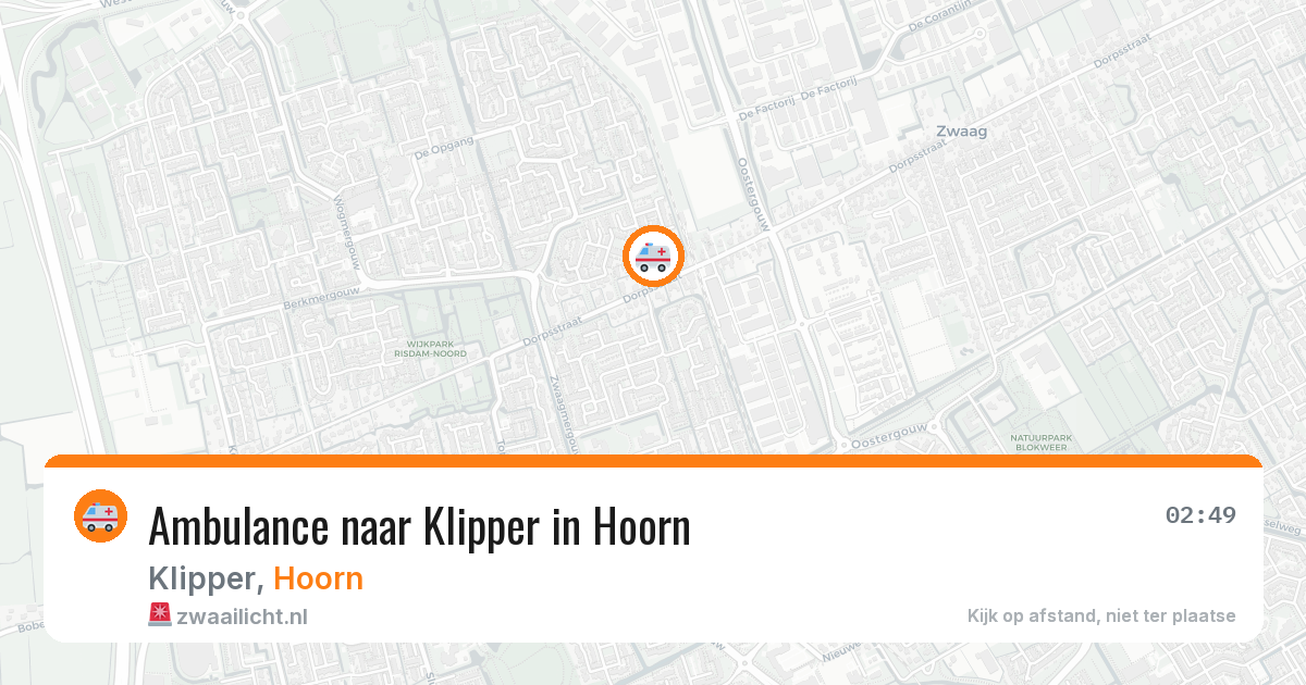 Ambulance naar Klipper in Hoorn — 5 jul 2026