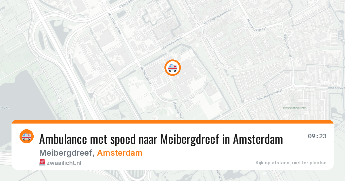 Ambulance met spoed naar Meibergdreef in Amsterdam — 18 mrt 2026