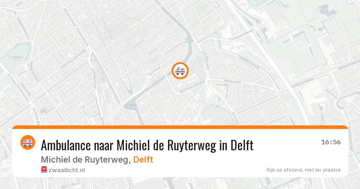 Ambulance naar Michiel de Ruyterweg in Delft — 25 apr 2026