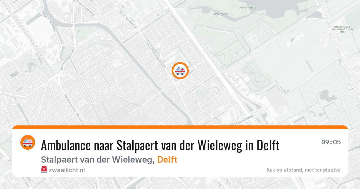 Ambulance naar Stalpaert van der Wieleweg in Delft — 22 jun 2026