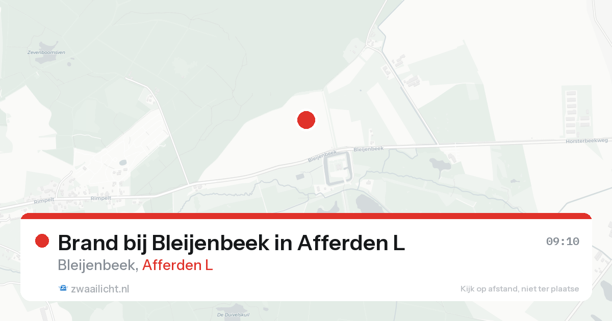 Brand bij Bleijenbeek in Afferden L — 13 aug 2026
