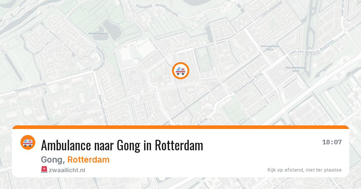 Ambulance naar Gong in Rotterdam — 27 mei 2026