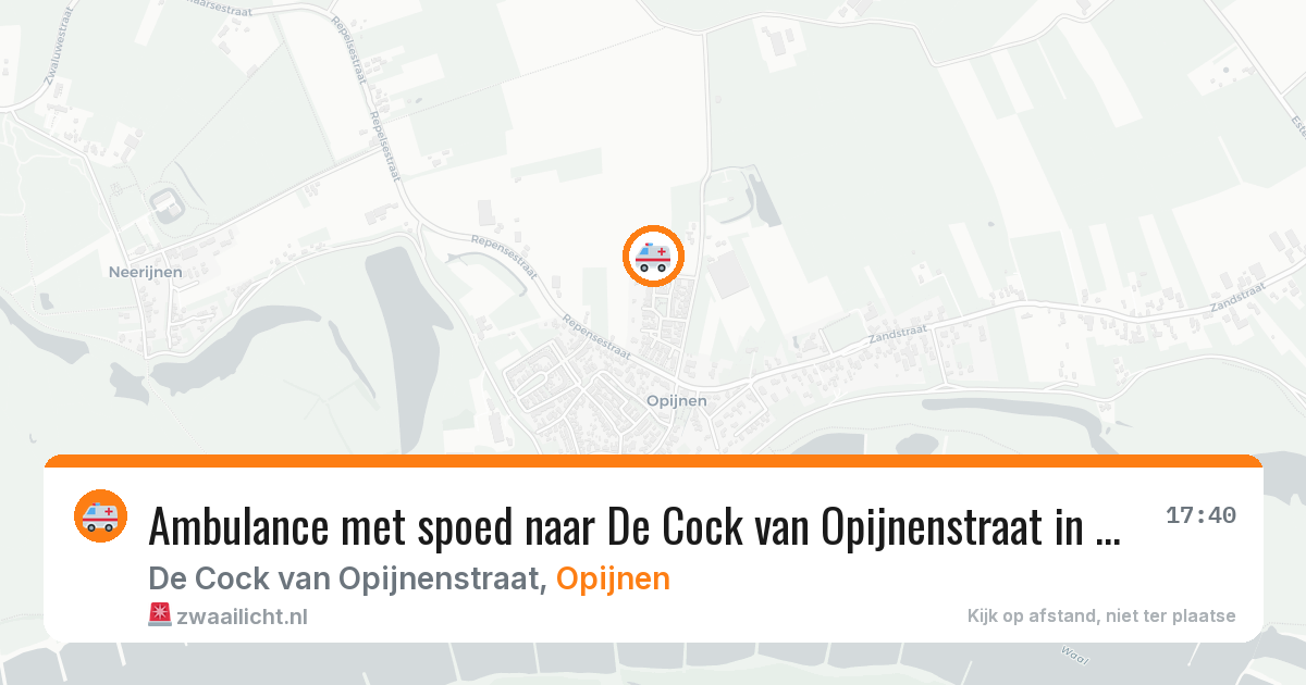 Ambulance met spoed naar De Cock van Opijnenstraat in Opijnen — 17 feb 2026