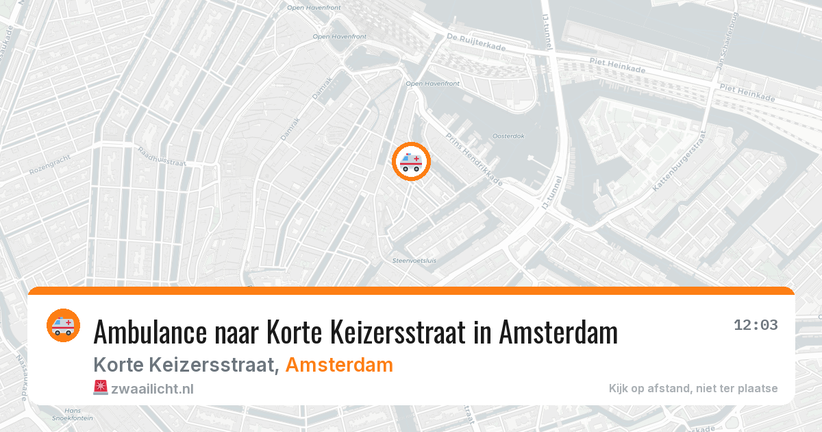 Ambulance naar Korte Keizersstraat in Amsterdam — 16 mei 2026