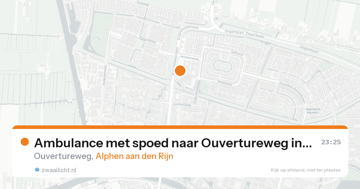 Ambulance met spoed naar Ouvertureweg in Alphen aan den Rijn — 28 jun 2026