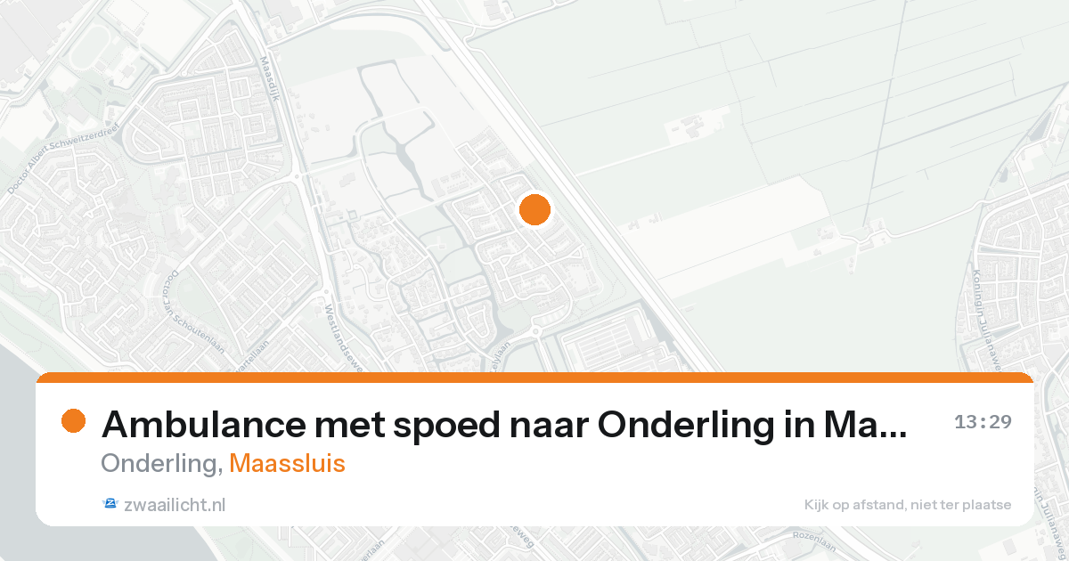 Ambulance met spoed naar Onderling in Maassluis — 17 aug 2026
