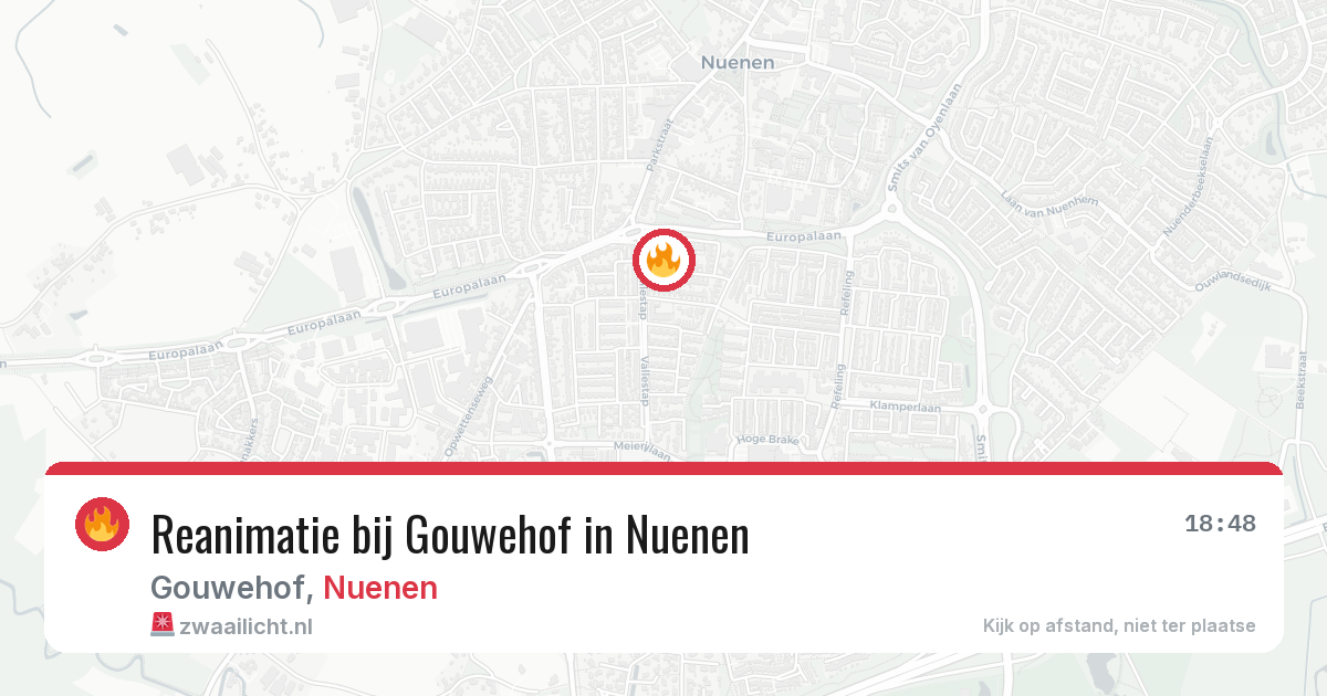 Reanimatie bij Gouwehof in Nuenen — 18 jan 2026