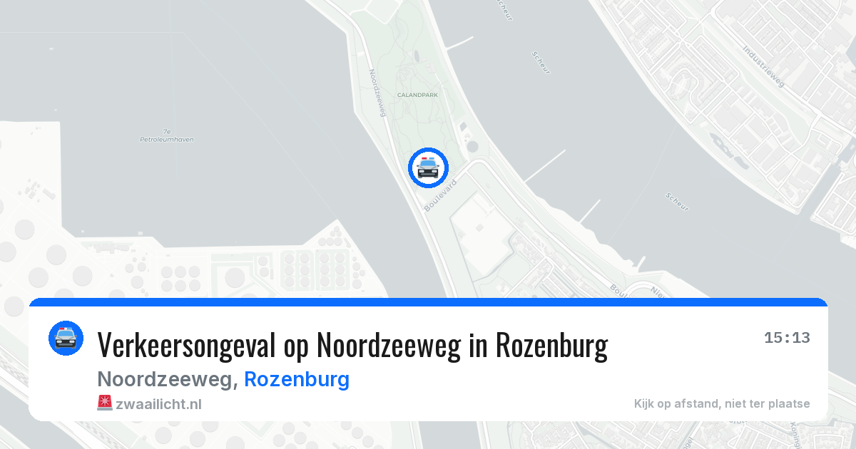 Verkeersongeval op Noordzeeweg in Rozenburg — 9 mei 2026