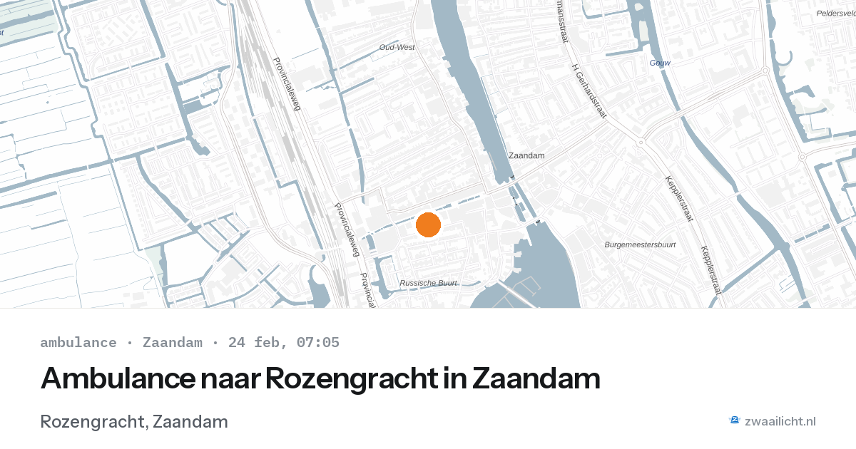 Ambulance naar Rozengracht in Zaandam — 24 feb 2026