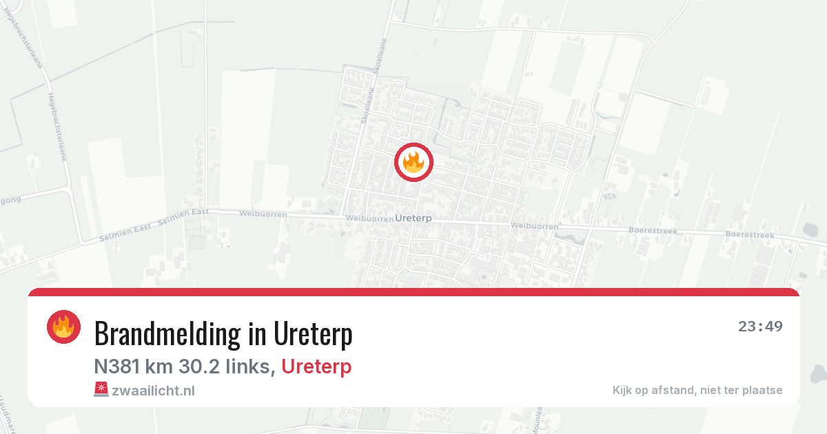 Brandmelding in Ureterp — 27 jul 2026