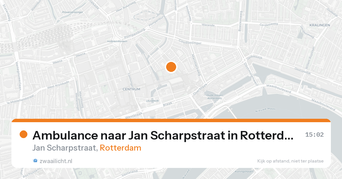 Ambulance naar Jan Scharpstraat in Rotterdam — 22 aug 2026