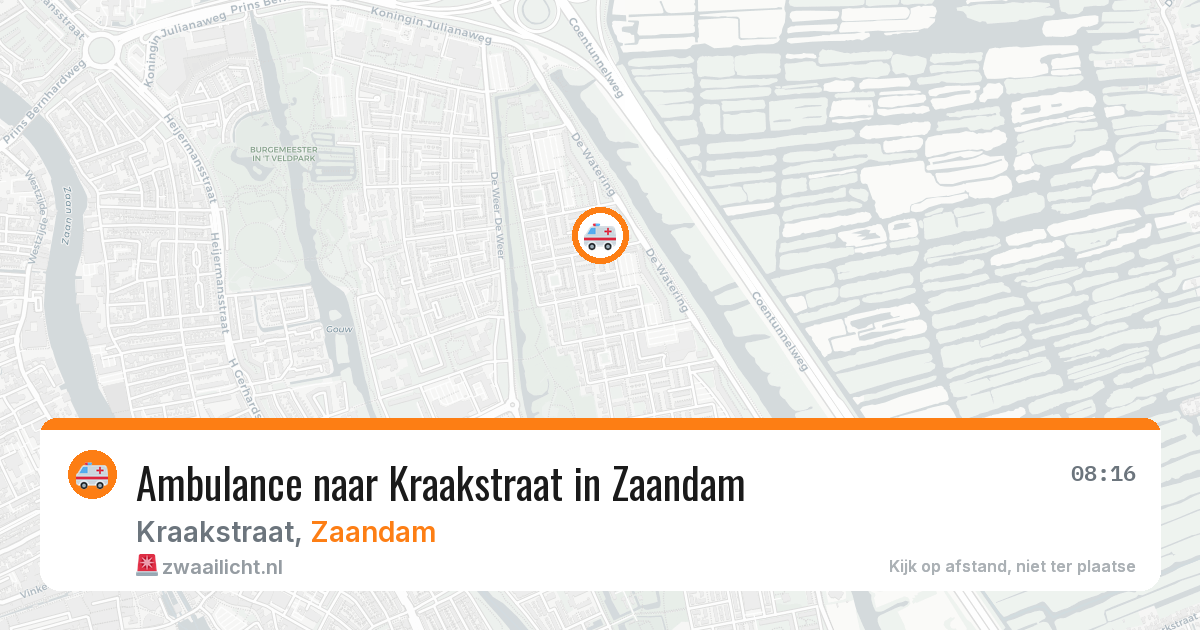 Ambulance naar Kraakstraat in Zaandam — 19 mrt 2026