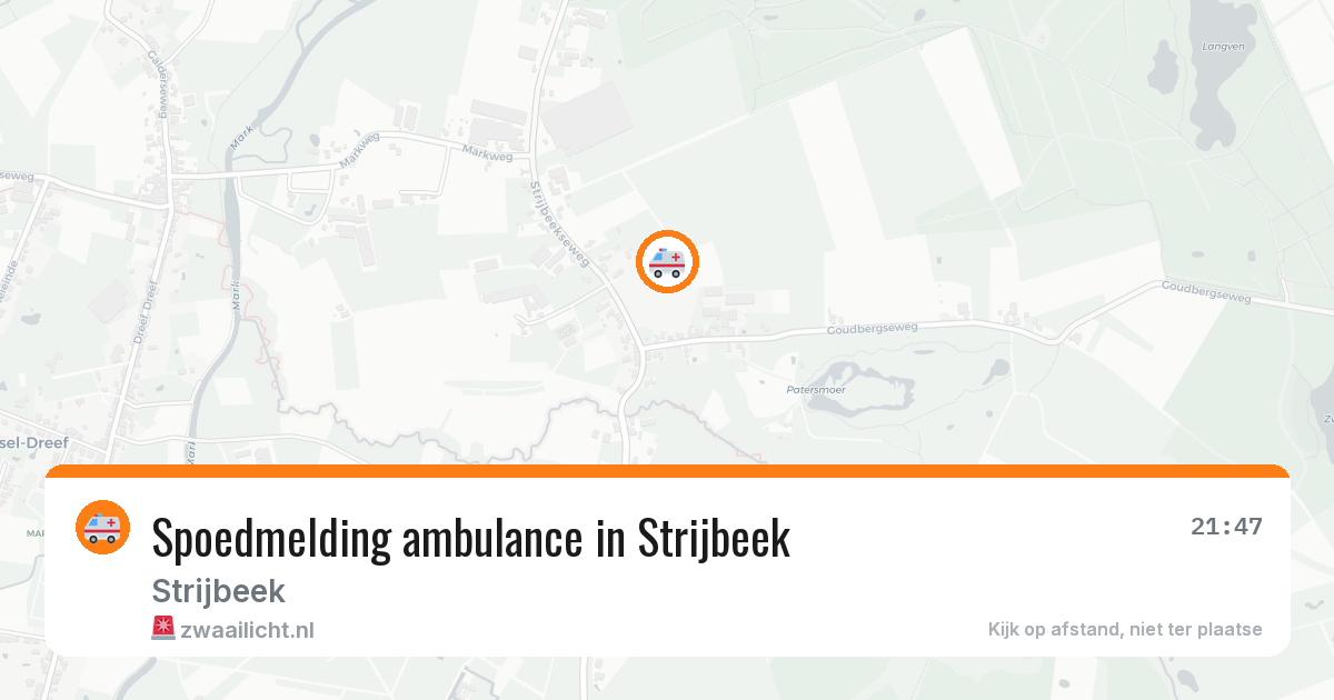 Spoedmelding ambulance in Strijbeek — 16 feb 2026