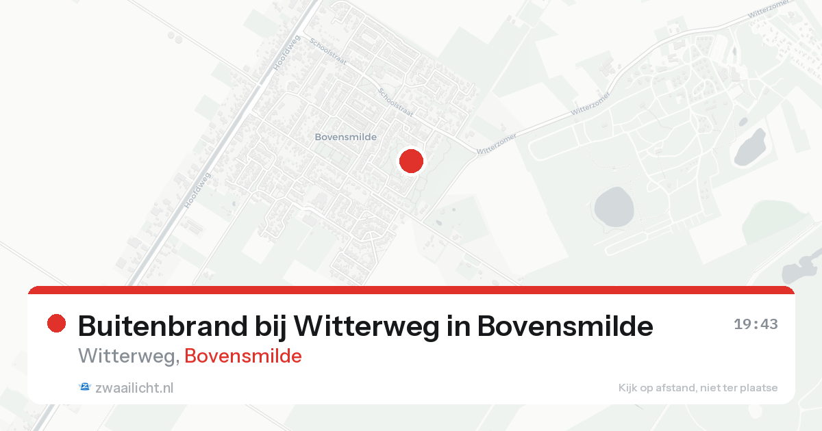 Buitenbrand bij Witterweg in Bovensmilde — 13 aug 2026