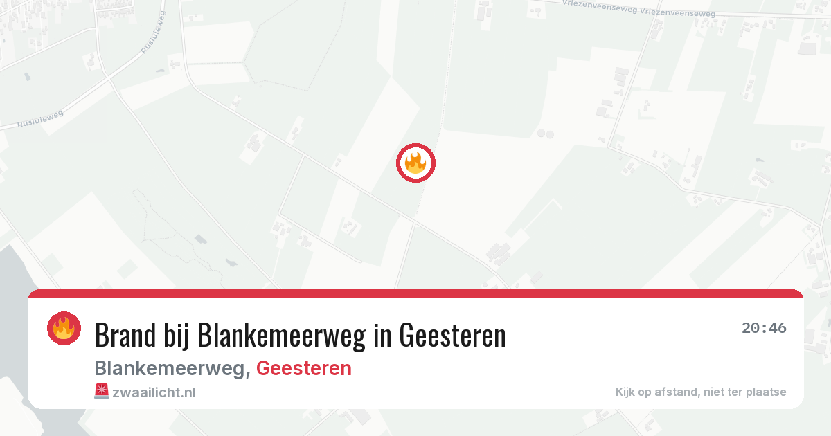 Brand bij Blankemeerweg in Geesteren — 27 jun 2026