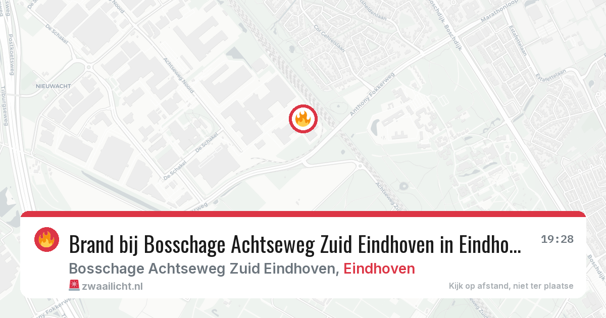 Brand bij Bosschage Achtseweg Zuid Eindhoven in Eindhoven — 20 jul 2026