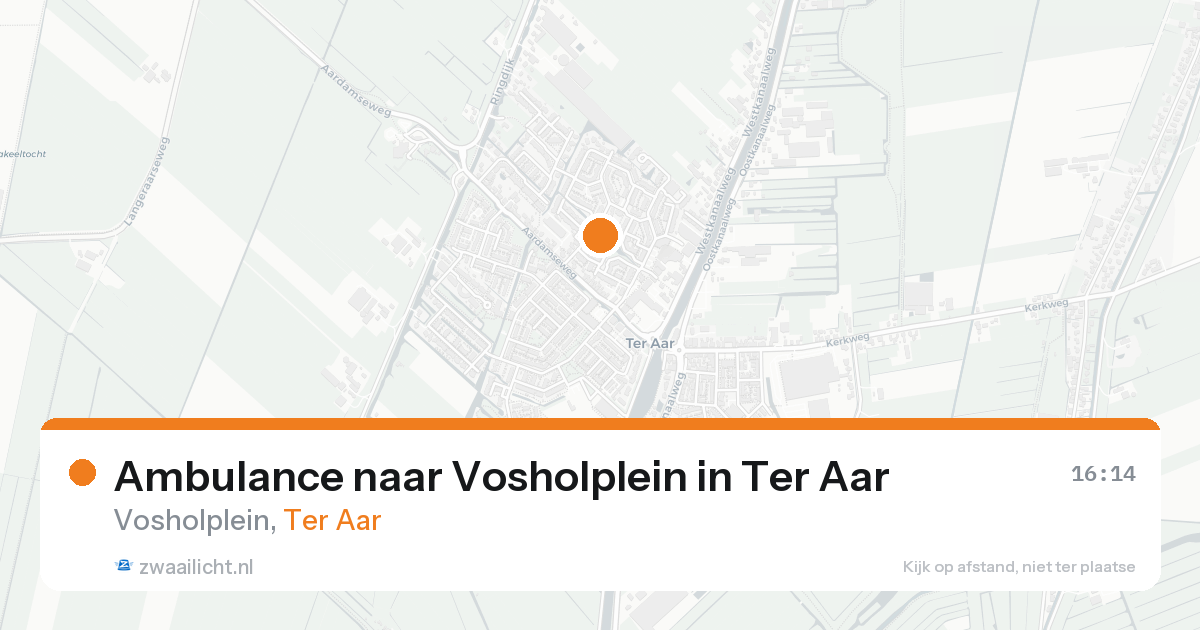 Ambulance naar Vosholplein in Ter Aar — 25 aug 2026
