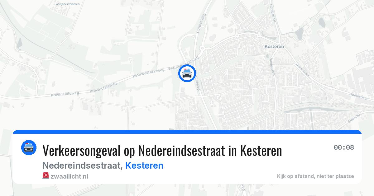 Verkeersongeval op Nedereindsestraat in Kesteren — 3 apr 2026