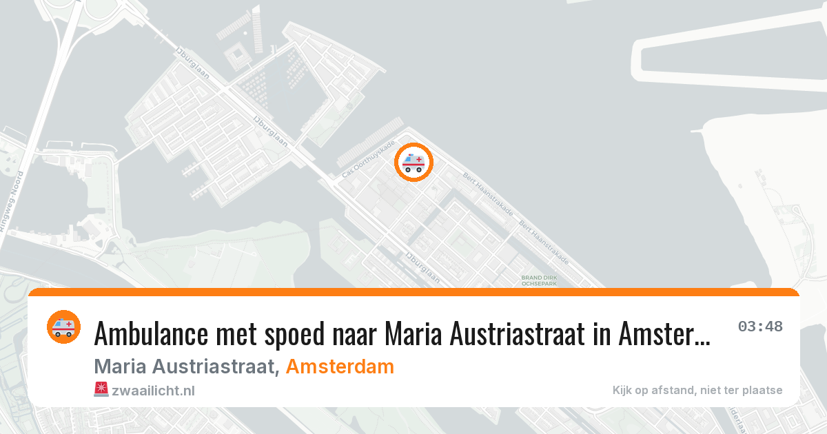 Ambulance met spoed naar Maria Austriastraat in Amsterdam — 28 apr 2026