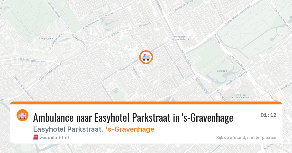 Ambulance naar Easyhotel Parkstraat in 's-Gravenhage — 7 feb 2026