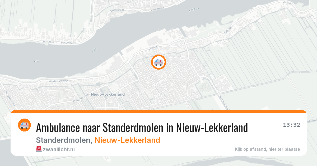 Ambulance naar Standerdmolen in Nieuw-Lekkerland — 5 jun 2026