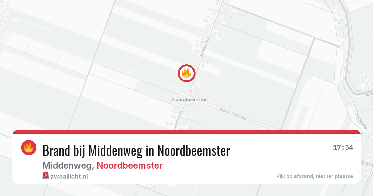 Brand bij Middenweg in Noordbeemster — 8 jul 2026