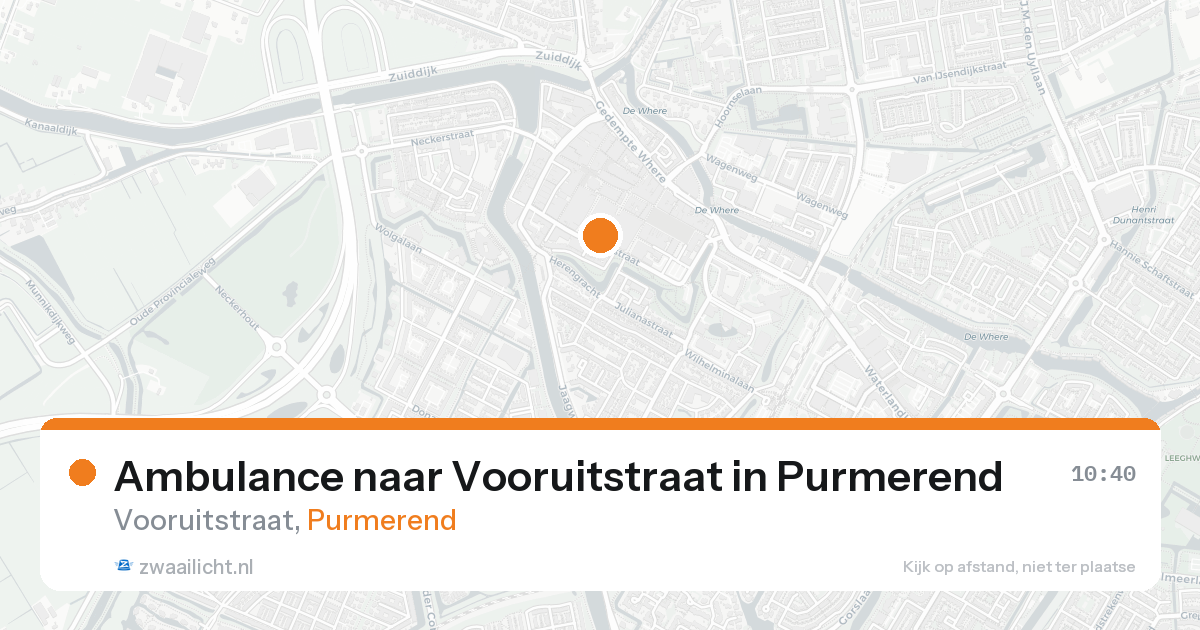 Ambulance naar Vooruitstraat in Purmerend — 23 aug 2026