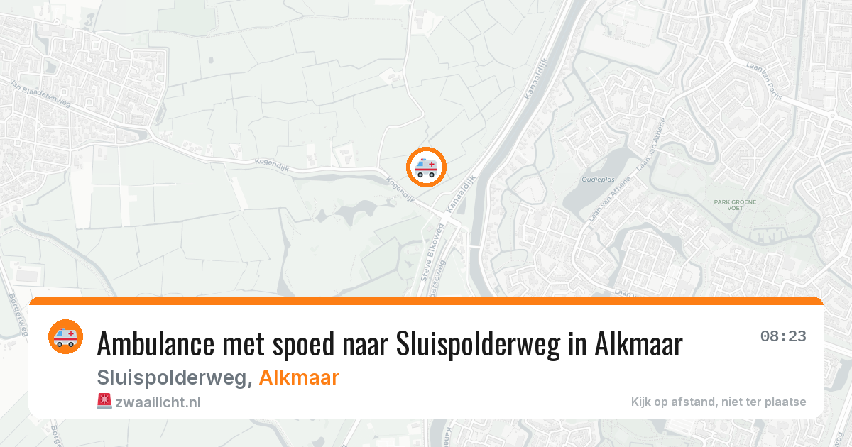 Ambulance met spoed naar Sluispolderweg in Alkmaar — 8 jun 2026
