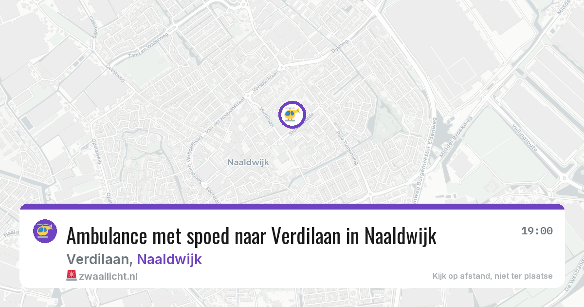 Ambulance met spoed naar Verdilaan in Naaldwijk — 27 jul 2026