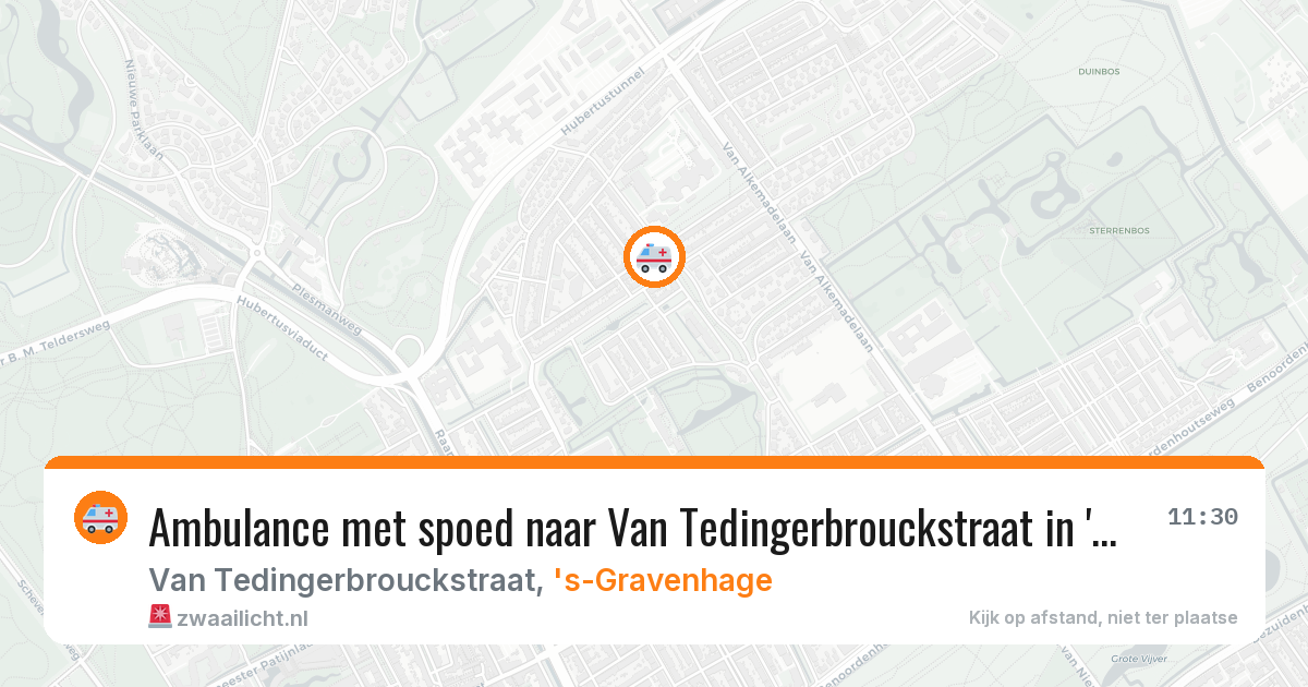 Ambulance met spoed naar Van Tedingerbrouckstraat in 's-Gravenhage — 24 mei 2026