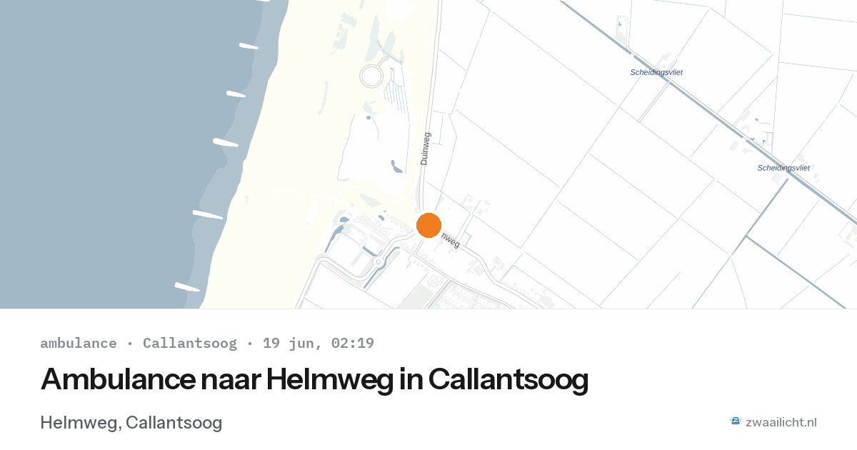 Ambulance naar Helmweg in Callantsoog — 19 jun 2026