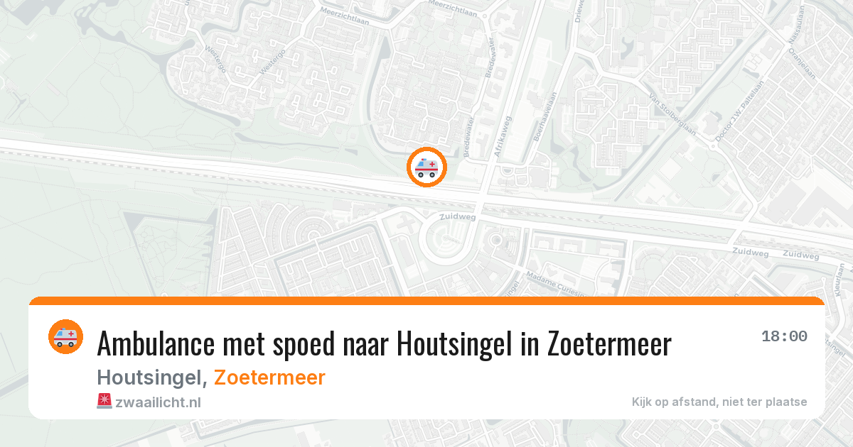 Ambulance met spoed naar Houtsingel in Zoetermeer — 5 jul 2026
