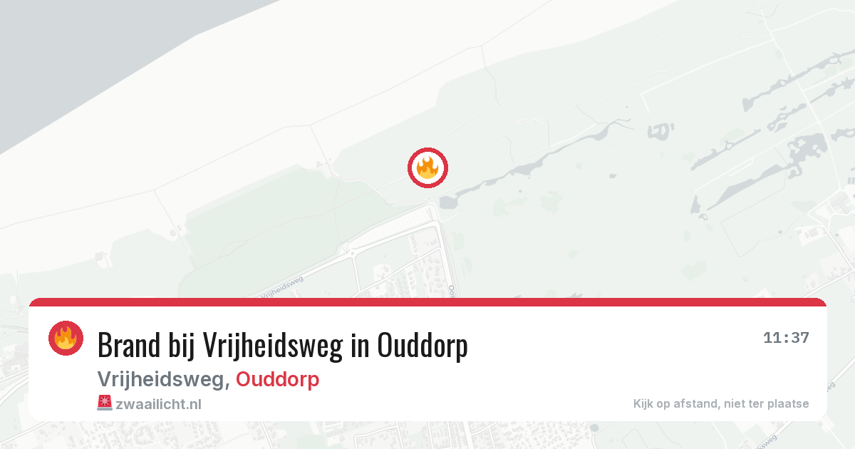 Brand bij Vrijheidsweg in Ouddorp — 31 jul 2026