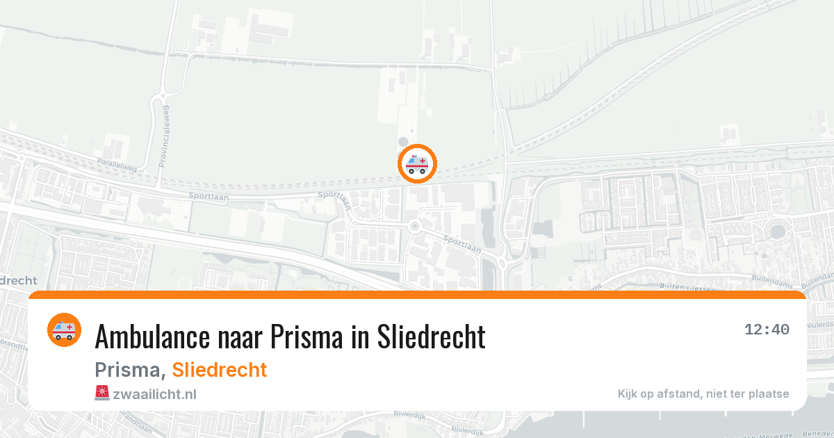 Ambulance naar Prisma in Sliedrecht — 17 mrt 2026